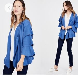NWOT Octavia Ruffle Sleeve Cardigan size small